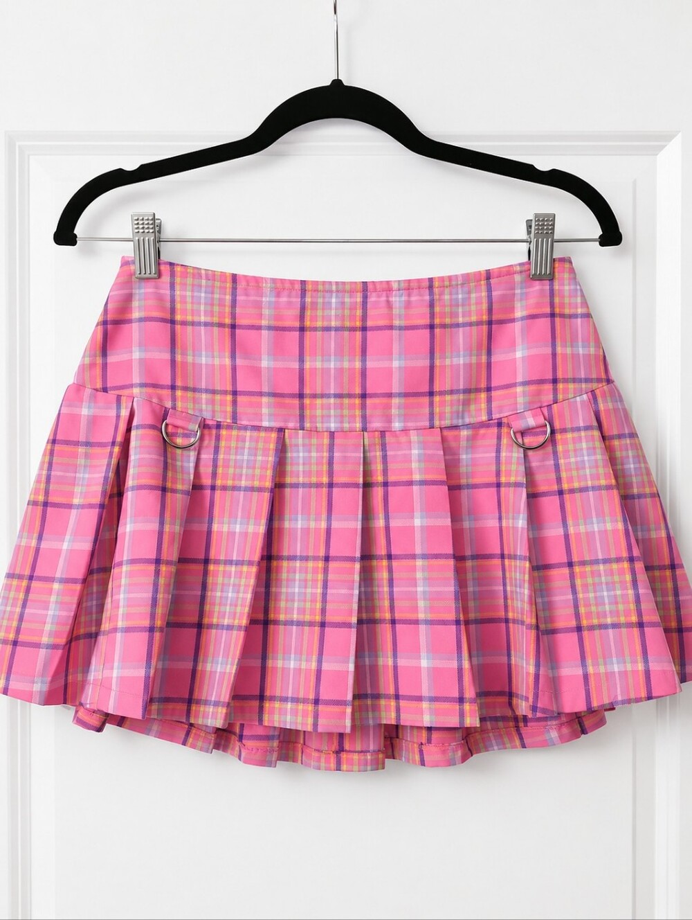 Y2K Harajuku E-Girl Mall Goth School Girl Plaid Mini Skirt Size Small